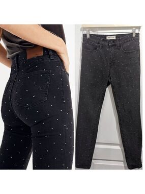 Madewell | 9" Mid-rise Skinny Jeans: Metallic Dot Edition